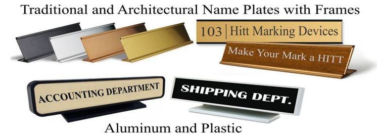 Complete Nameplate and Holder 
Engraved Name Plates
Elegant Walnut Desk Holders
Conference Room Holders
Architectural Plastic Frames
Name Plate Holders
Plastic Frames, Rounded Corner
Nameplate Frames
Nameplate Holders
Engraved Signs
Engraving
N